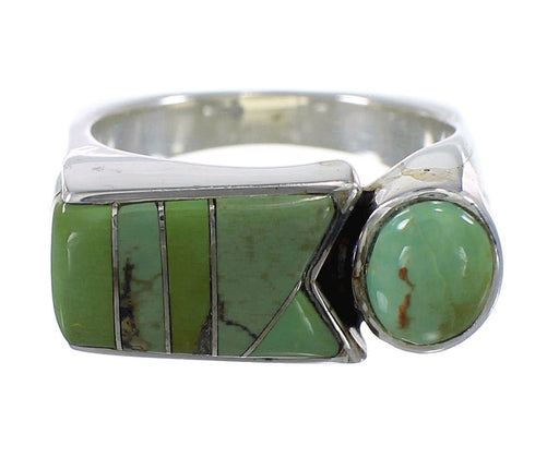 Sterling Silver Turquoise Southwest Ring Size 8-1/4 VX61417